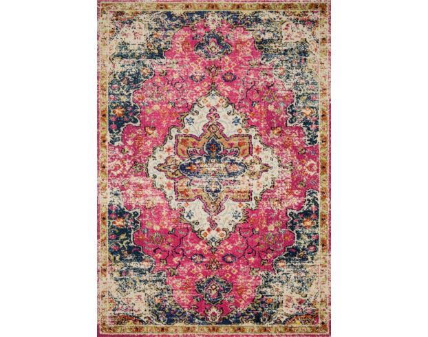 Loloi Nadia Pink and Blue 3' X 5' Rug large image number 1