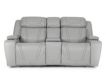 Lamps Per Se KM6155 Light Gray Leather Power Reclining Loveseat with Console small image number 1