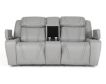 Lamps Per Se KM6155 Light Gray Leather Power Reclining Loveseat with Console small image number 3