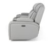 Lamps Per Se KM6155 Light Gray Leather Power Reclining Loveseat with Console small image number 5