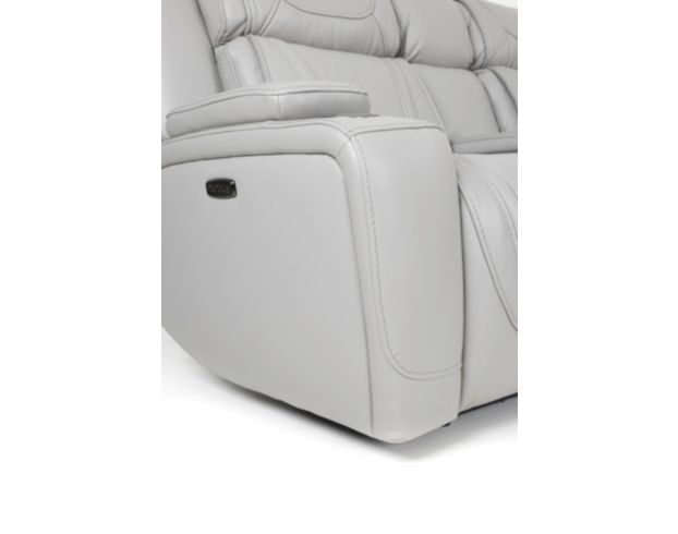 Lamps Per Se KM6155 Light Gray Leather Power Reclining Loveseat with Console large image number 8