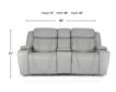 Lamps Per Se KM6155 Light Gray Leather Power Reclining Loveseat with Console small image number 12