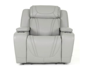 Lamps Per Se KM6155 Light Gray Leather Power Recliner