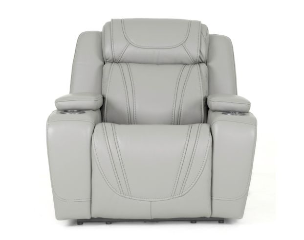 Lamps Per Se KM6155 Light Gray Leather Power Recliner large image number 1