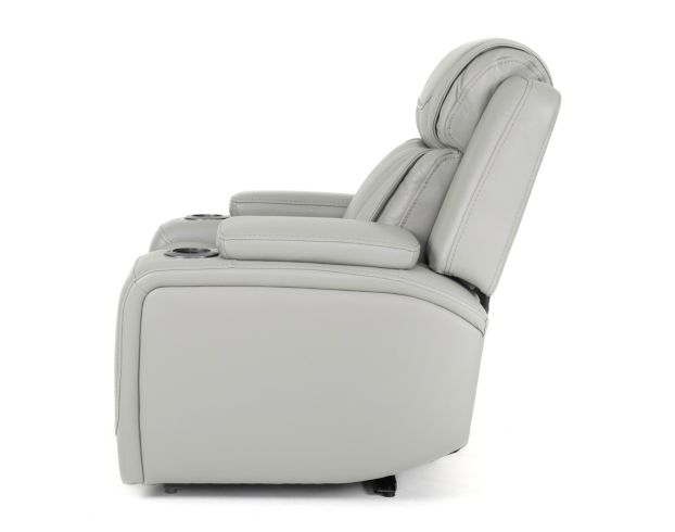 Lamps Per Se KM6155 Light Gray Leather Power Recliner large image number 5