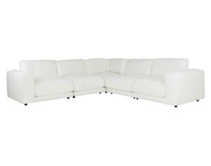 Lamps Per Se 2801 Collection White 5-Piece Modular Sectional