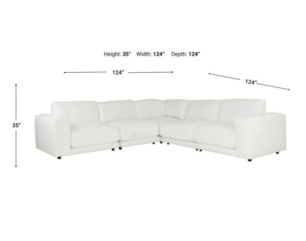 Lamps Per Se 2801 Collection White 5-Piece Modular Sectional large image number 5