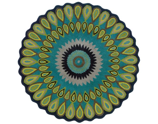 Lr Home Vibrance Miami 8-Inch Round Rug large image number 1