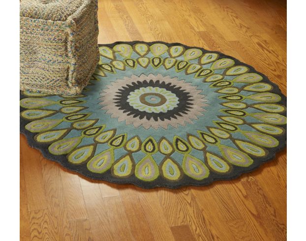 Lr Home Vibrance Miami 8-Inch Round Rug large image number 2