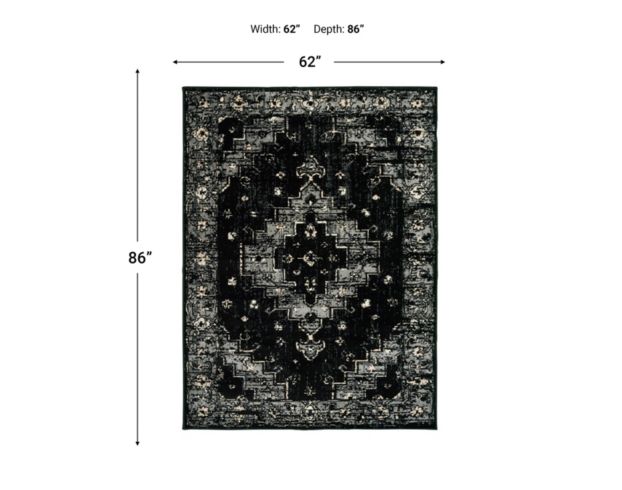 Lr Home Infinity Black 5.2 x 7.2 Rug large image number 5