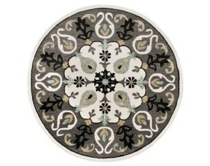 Lr Home Vibrance Beige/Gray 7-Foot Round Rug