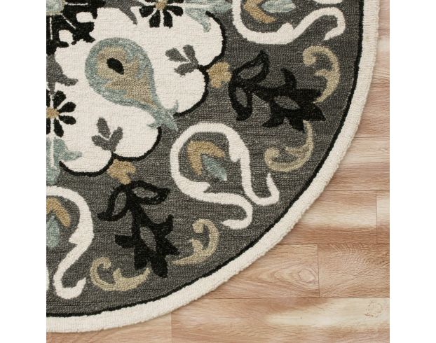 Lr Home Vibrance Beige/Gray 7-Foot Round Rug large image number 5