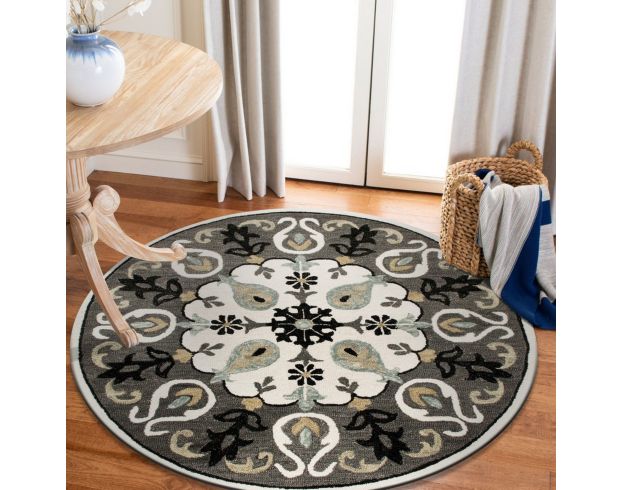 Lr Home Vibrance Beige/Gray 7-Foot Round Rug large image number 6