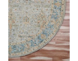 Lr Home Vintage Blue/Beige 8.6-Foot Round Rug