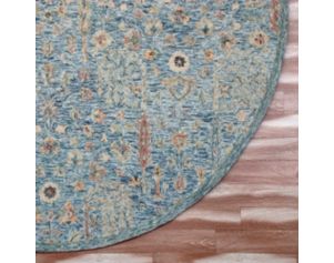 Lr Home Vintage Blue 8.6-Foot Round Rug