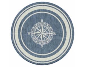 Lr Home Outdoor Seaside 7.6-Foot Round Rug