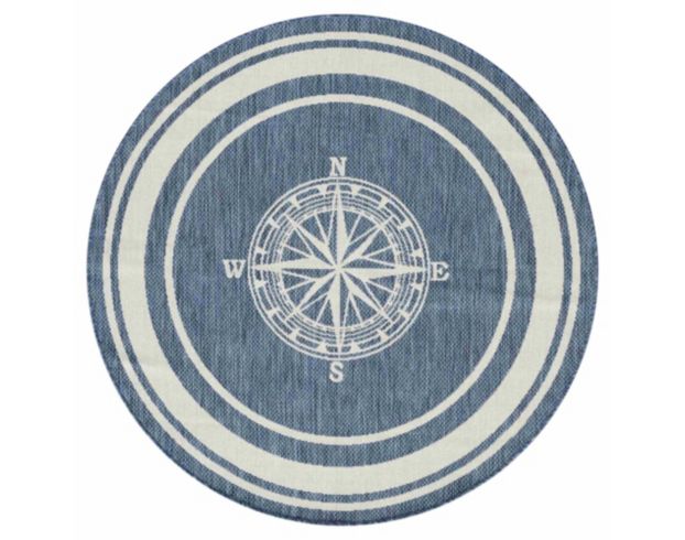 Lr Home Outdoor Seaside 7.6-Foot Round Rug large image number 1