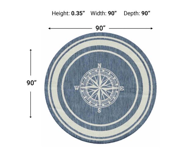 Lr Home Outdoor Seaside 7.6-Foot Round Rug large image number 3