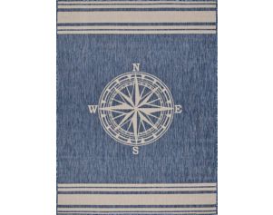 Lr Home Outdoor Navy Seaside 7.6 X 9.5 Rug