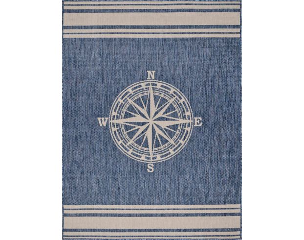 Lr Home Outdoor Navy Seaside 7.6 X 9.5 Rug large image number 1