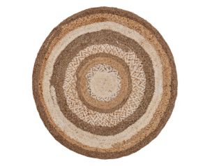 Lr Home Boutique Multicolored Jute 7.6-Foot Round Rug