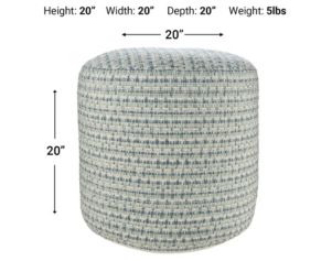Lr Home Outdoor Multi-Colored Pouf