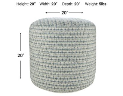 Lr Home Outdoor Multi-Colored Pouf