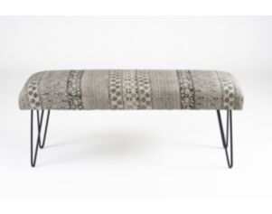 Lr Home Floral Black and White Bench