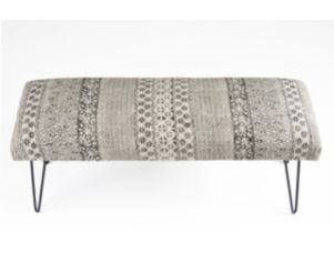 Lr Home Floral Black and White Bench