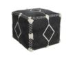Lr Home Black & White Square Pouf small image number 1