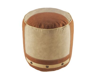 Lr Home Beige Pouf