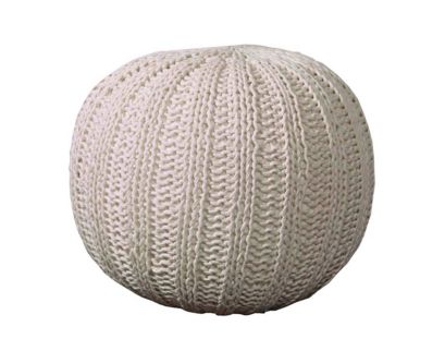 Lr Home Ivory Pouf