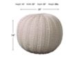 Lr Home Ivory Pouf small image number 2