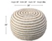 Lr Home Natural & White Pouf small image number 2