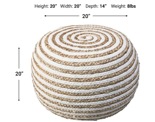 Large deals white pouf