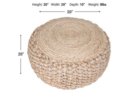 Lr Home Natural Pouf