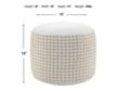 Lr Home White & Tan Pouf small image number 2