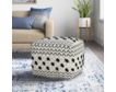 Lr Home Black and White Geometric Pouf small image number 2