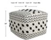 Lr Home Black and White Geometric Pouf small image number 3