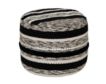 Lr Home Black and White Striped Pouf small image number 1