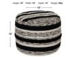 Lr Home Black and White Striped Pouf small image number 3