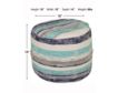 Lr Home Blue and White Striped Pouf small image number 3
