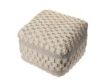 Lr Home Cream and Light Gray Pouf small image number 3