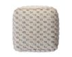 Lr Home Cream and Light Gray Pouf small image number 4