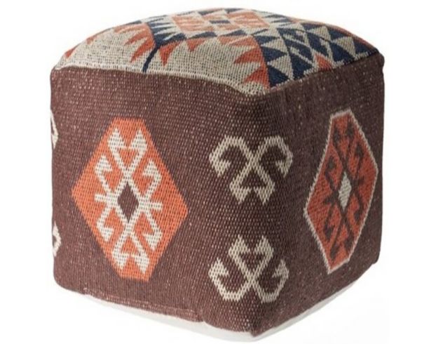 Lr Home Southwestern Multi-Colored Geometric Pouf large image number 1