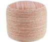 Lr Home Coral and White Pouf small image number 1