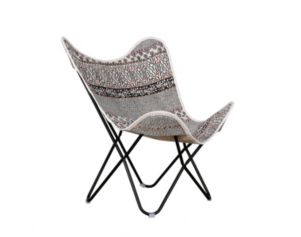 Lr Home Butterfly Chairs Black & White Chair