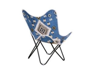 Lr Home Butterfly Chairs Blue Tufted Diamond Chair