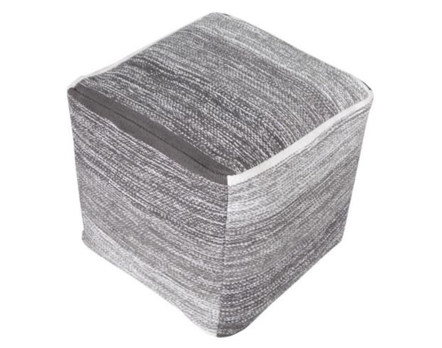 Lr Home Gray Textured Pouf large image number 1