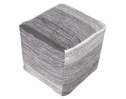 Lr Home Gray Textured Pouf